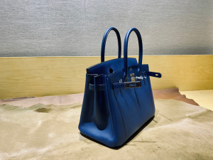 BK 30cm evercolor 皮 S4 Deep Blue 深邃蓝/银扣
