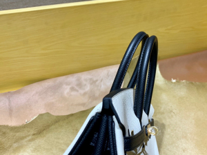 BK25cm EPSOM  熊猫拼色/金扣 手工缝制 臻品鉴赏