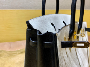 BK25cm EPSOM  熊猫拼色/金扣 手工缝制 臻品鉴赏