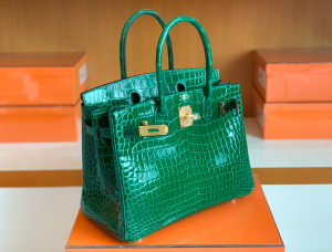 HM BK 30 Crocodile Leather - 6Q Emerald Green/翡翠绿