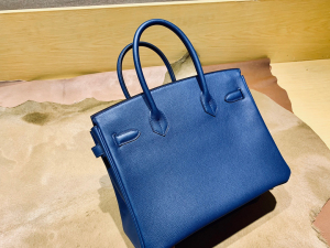 BK 30cm evercolor 皮 S4 Deep Blue 深邃蓝/银扣
