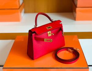 miniKL2代19cm red color 国旗红 Epsom皮 金扣 Y刻