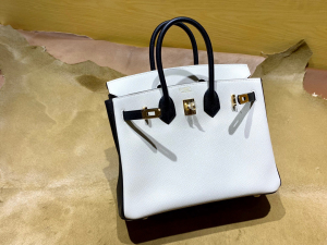 BK25cm EPSOM  熊猫拼色/金扣 手工缝制 臻品鉴赏