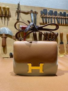 HM constance康康18 金棕金扣/EPSOM - 37 gold 一级手缝定制