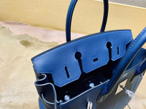 BK 30cm evercolor 皮 S4 Deep Blue 深邃蓝/银扣