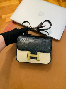现货 constance mini 康斯坦斯19 ck89 noir 黑色雾面鳄鱼 金扣 stamp Z 最增值的黑金[得意]