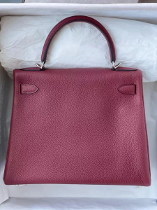 现货！KL28cm 原厂小牛皮 togo  ck55 爱马仕红 Rouge H 银扣 顶级手缝 现货😍