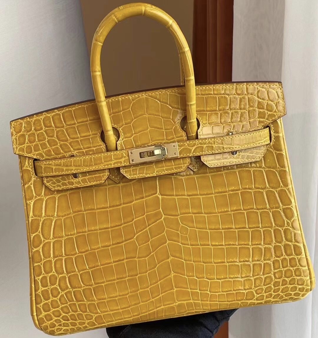 爱马仕铂金包图片 Dubai HM BK 25cm 9D Jaune Amber 琥珀黄