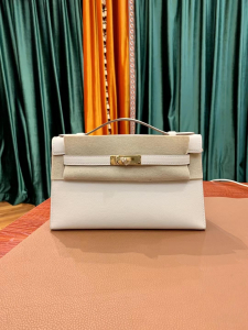 现货 mini kl pochette 22 一代 ck10奶昔白 craie swift 金扣 stamp Z