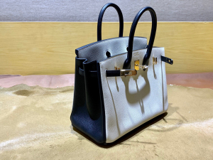 BK25cm EPSOM  熊猫拼色/金扣 手工缝制 臻品鉴赏