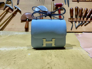 HM Constance Mini - Epsom Leather - 08 Blue Pale 圣杯蓝/银扣