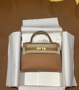 HM mini kl 二 代 金棕金扣 / EPSOM 一级手缝定制 / 37 Gold