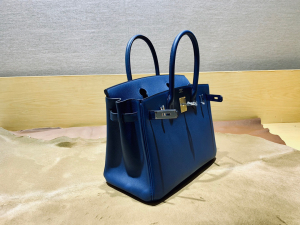 BK 30cm evercolor 皮 S4 Deep Blue 深邃蓝/银扣