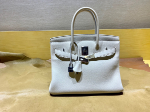 BK 30cm togo 皮 10 Carrie 奶昔白/银扣