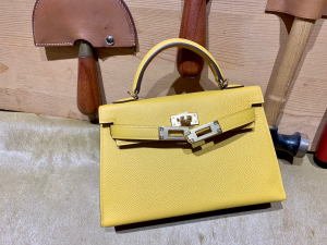 HM mini kl 二代 epsom 9D Jaune ambre 琥珀黄/金扣