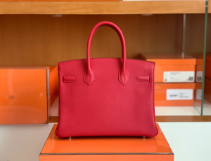 雪梨同款 Herrmes BK 30cm Q5 国旗红 rouge casaque togo皮