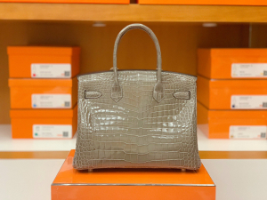 VIP订制：BK 30cm gris tourterelle - porosus crocodile
