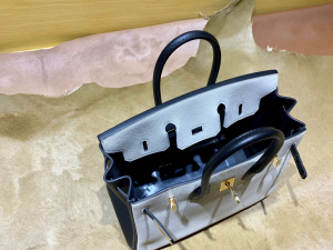 BK25cm EPSOM  熊猫拼色/金扣 手工缝制 臻品鉴赏