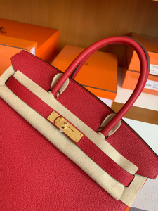 雪梨同款 Herrmes BK 30cm Q5 国旗红 rouge casaque togo皮