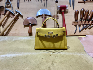 HM mini kl 二代 epsom 9D Jaune ambre 琥珀黄/金扣
