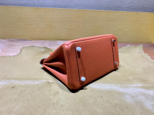 HM BK 25cm Togo 93 Orange Color 爱马仕橘/银扣