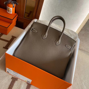 成都爱马仕铂金包 2021年 Z刻 HM BK 25cm Togo CC18 Etoupe 大象灰