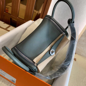 Canada HM Mini Handbag 26cm Clemence cc63 vert amande 杏綠色 金扣