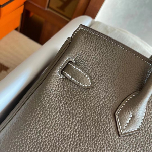 成都爱马仕铂金包 2021年 Z刻 HM BK 25cm Togo CC18 Etoupe 大象灰