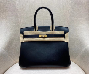 BK 30 金 box leather  黑色 顶级纯手工black color