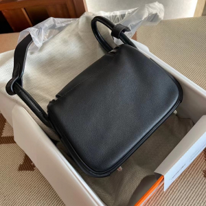 爱马仕Z刻是哪一年 HM Mini LD Touch 雾面美洲鳄鱼 89 Noir 黑色 银扣
