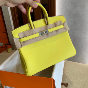 爱马仕bk25哪款好 ? 看实拍图片 HM BK 25cm Swift 9R Lime 柠檬黄 金扣
