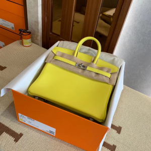爱马仕bk25哪款好 ? 看实拍图片 HM BK 25cm Swift 9R Lime 柠檬黄 金扣