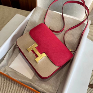 爱马仕康康19官方售价 HM Constance 19 Epsom I6 Rose Extrême 极致粉 金扣