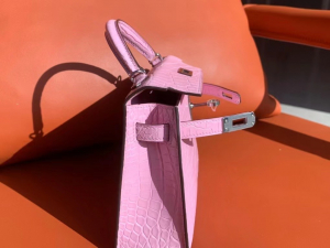 Kuwait HM KL 2 3Q Rose Sakura Matte Alligator Crocodile PHW