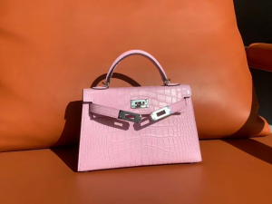 Kuwait HM KL 2 3Q Rose Sakura Matte Alligator Crocodile PHW