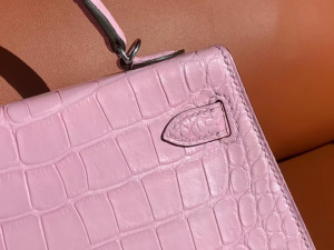 Kuwait HM KL 2 3Q Rose Sakura Matte Alligator Crocodile PHW