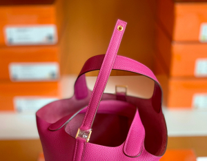 Kuwait Qatar HM Picotin 性价比超高 Picotin Lock菜篮子/水桶小号 18cm L3玫瑰紫 Rose purple TC皮