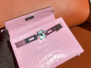 Kuwait HM KL 2 3Q Rose Sakura Matte Alligator Crocodile PHW