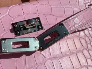 Kuwait HM KL 2 3Q Rose Sakura Matte Alligator Crocodile PHW