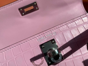 Kuwait HM KL 2 3Q Rose Sakura Matte Alligator Crocodile PHW