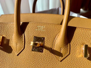 HM Hong Kong VIP一级品： BK 25cm togo皮   4B Biscuit 饼干色🍪/金扣