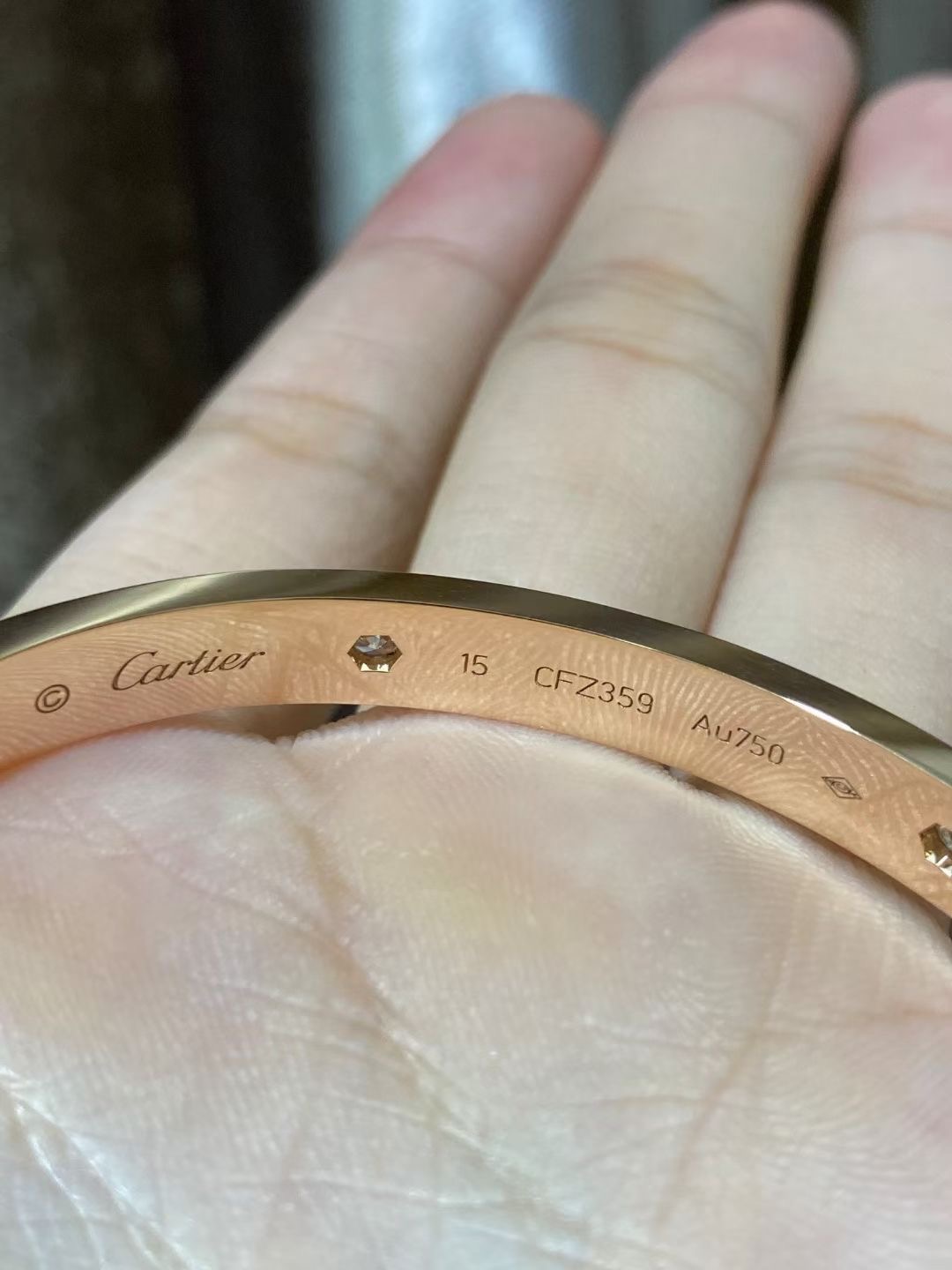 C Love Customer orders shipped with the wide version of four diamond bracelet