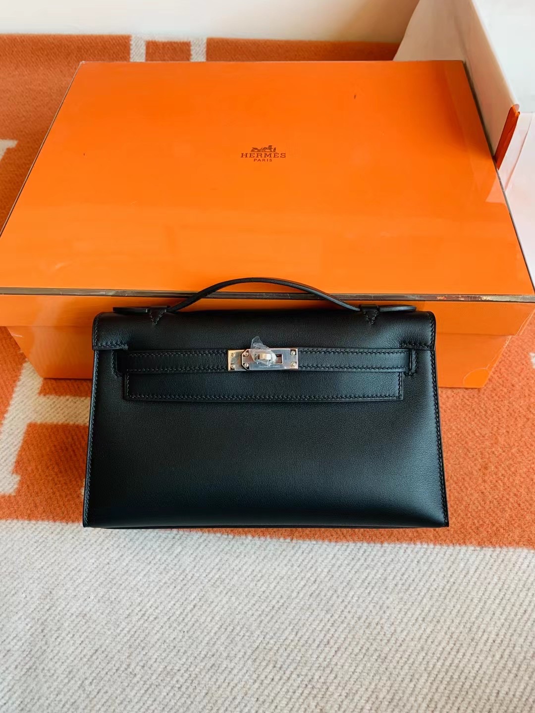 Dubai HM MiniKL Pochette Swift calfskin 89 Noir