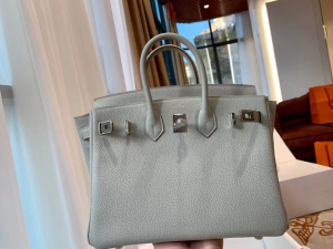 VIP一级品 BK25cm togo 皮 80 Gray Perle珍珠灰/金扣 手工缝制 臻品鉴赏