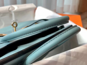 Expo Dubai 2020 HM VIP一级品 BK25cm togo 皮 7G bleu ciel 天青色/金扣