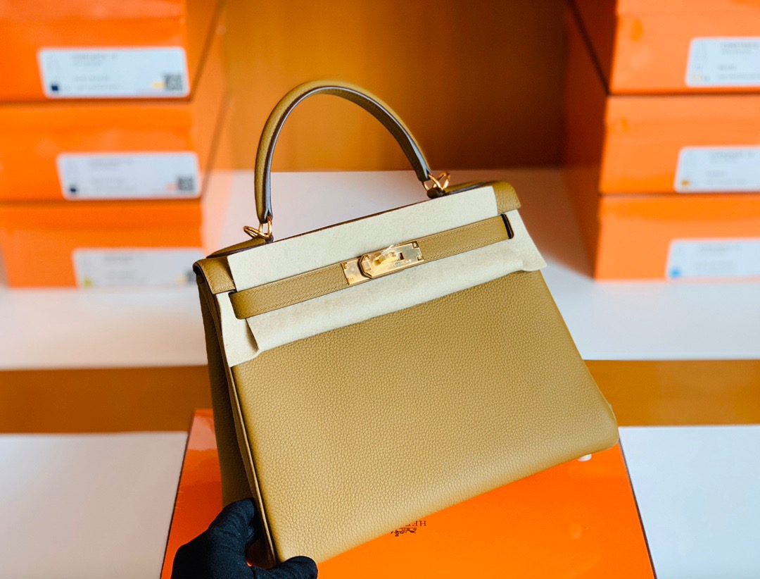 California USA HM KL 28cm Handbag Togo U8 Bronze 金铜色