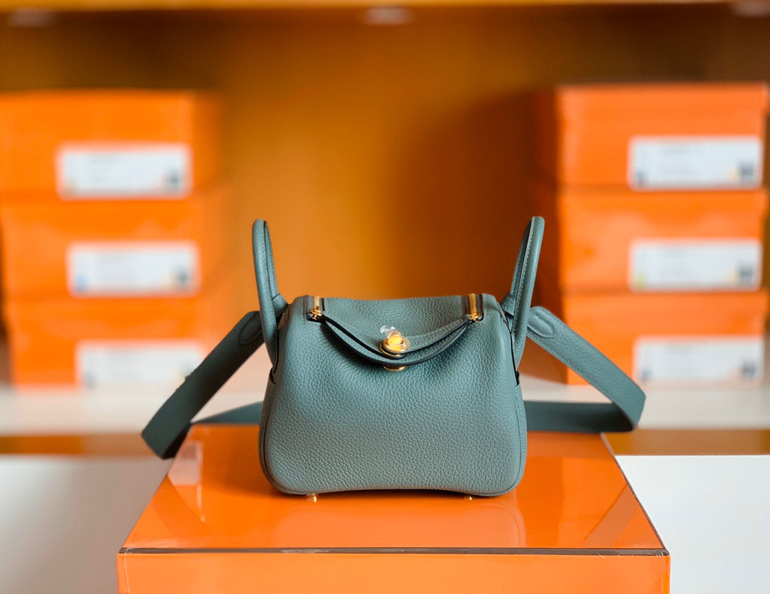 Canada HM Mini LD Handbag 19cm Clemence cc63 vert amande 杏綠色