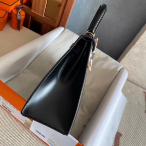 HM kl 25cm black box leather