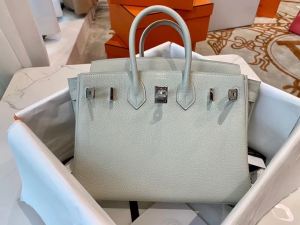 VIP一级品 BK25cm togo 皮 80 Gray Perle珍珠灰/金扣 手工缝制 臻品鉴赏