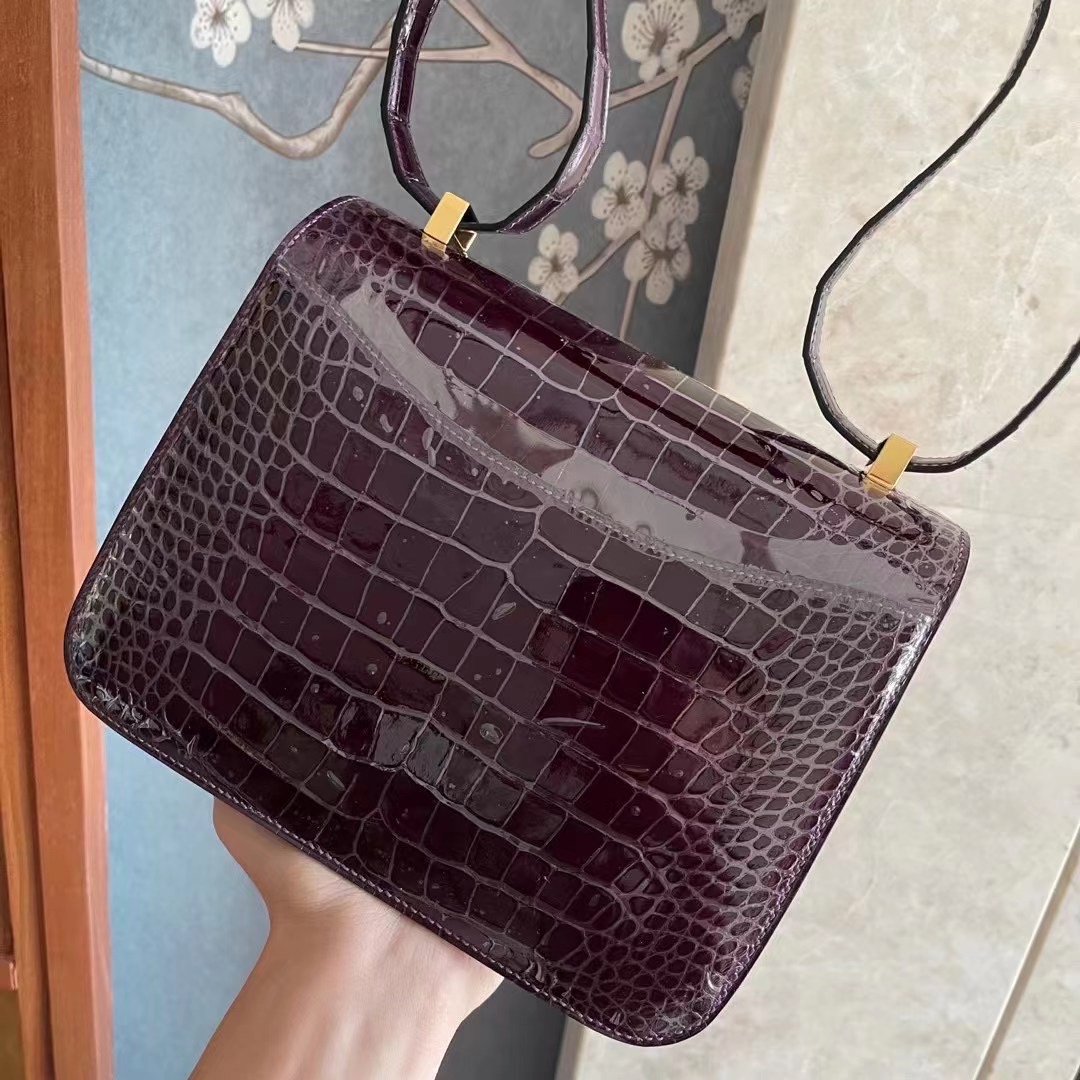 constance  24 美洲亮面鳄    3V 茄子紫  金